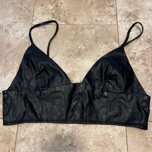 Forever 21 black leather top